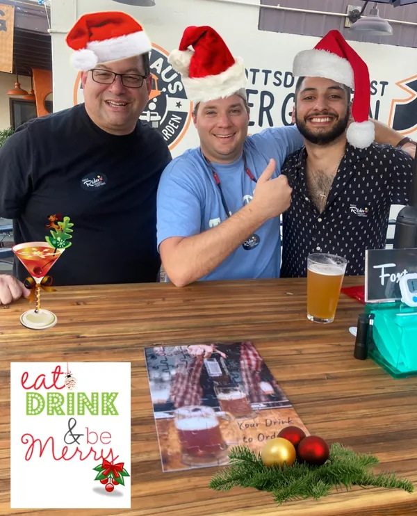 three men on a holiday pub crawl scottsdale Arizona