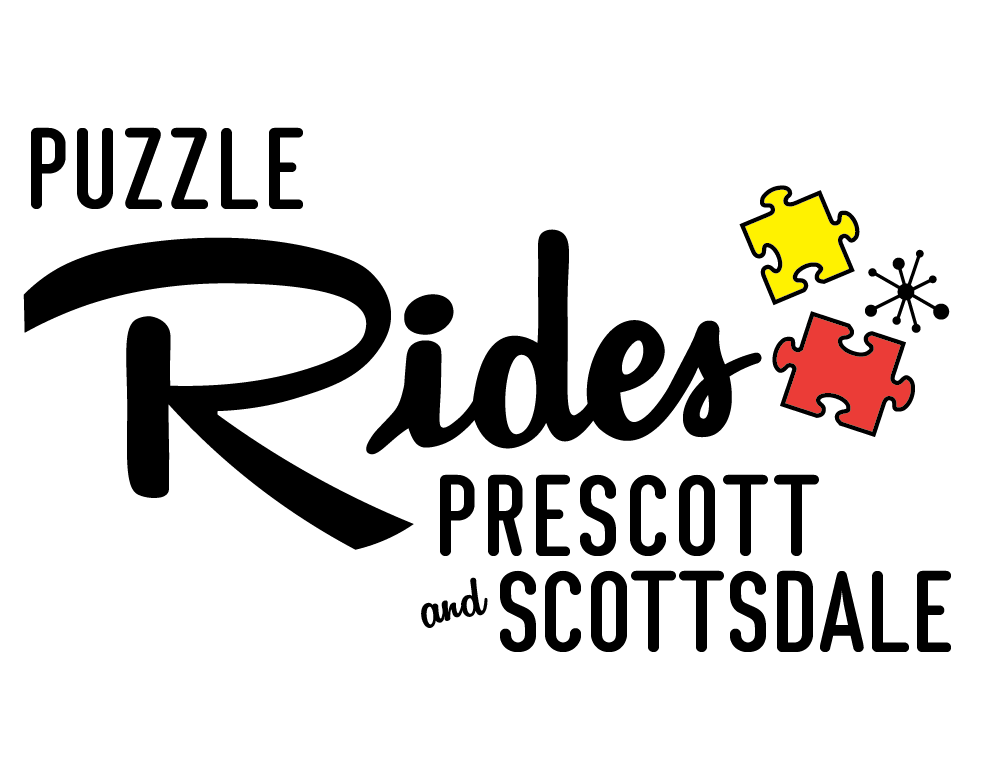 puzzle rides logo with puzzle pieces