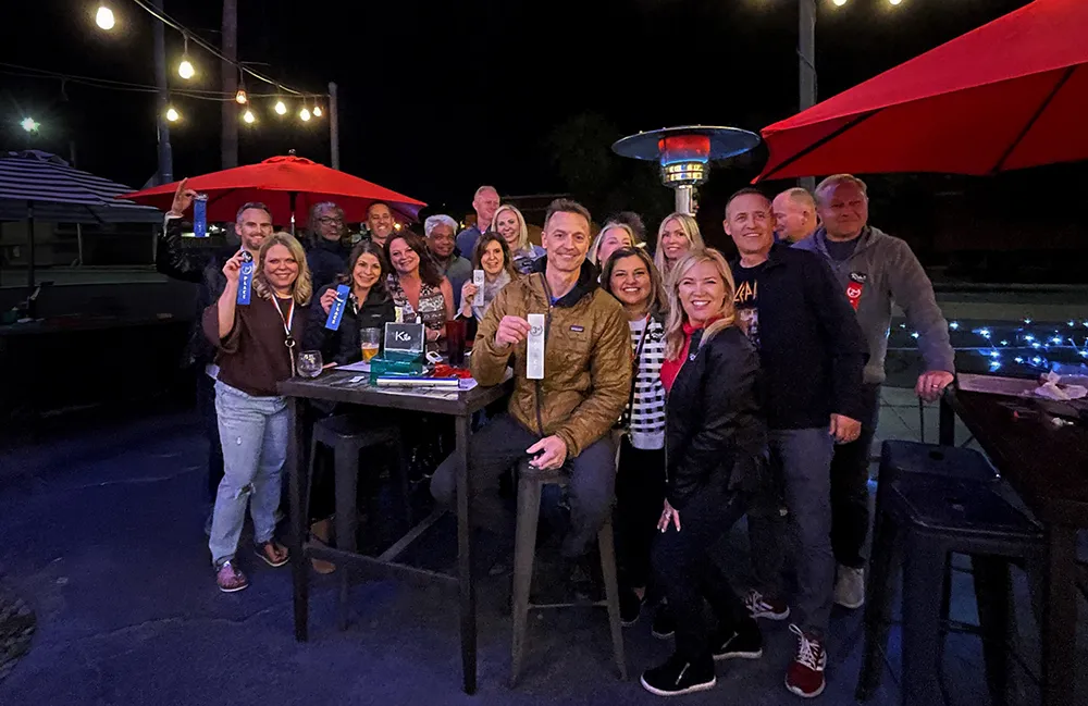 Corporate team competing in Puzzle Relay team-building event in Scottsdale